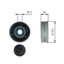 Rola ghidare curea transmisie Gates T38059