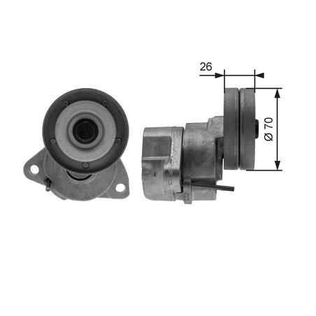 INTINZATOR CUREA DISTRIBUTIE GATES T38154 - Compatibil cu CHEVROLET, DAEWOO, ISUZU, OPEL, VAUXHALL