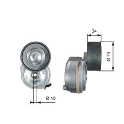 INTINZATOR CUREA DISTRIBUTIE GATES T38638 - Compatibil cu MAN, SOLARIS