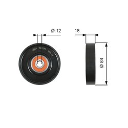 ROLA INTINZATOR CUREA TRANSMISIE GATES T39177 - Compatibil cu NISSAN