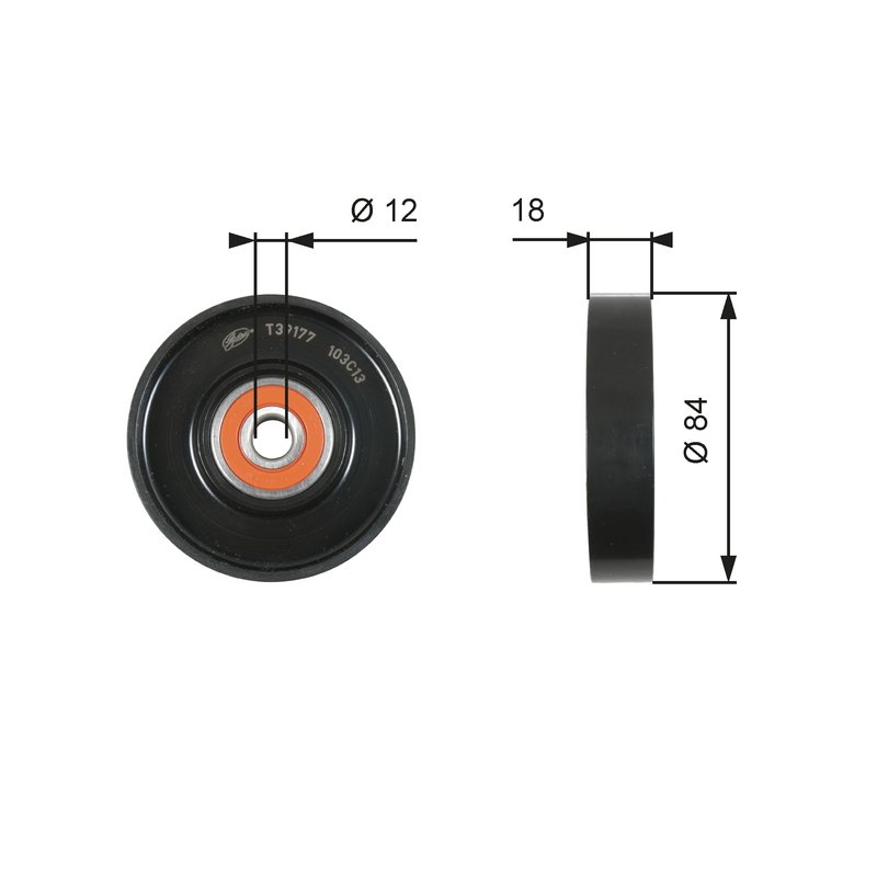 Rola intinzator curea transmisie Gates T39177