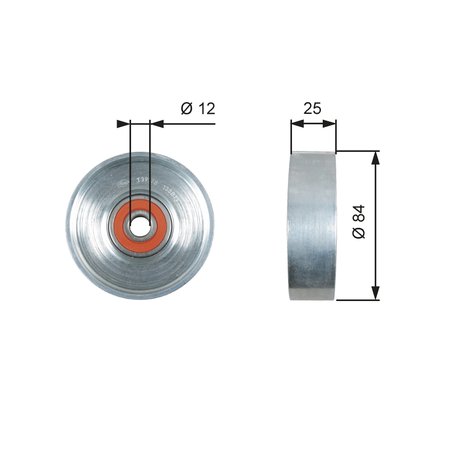 Rola intinzator curea transmisie Gates T39178
