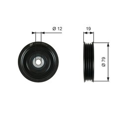 ROLA INTINZATOR CUREA TRANSMISIE GATES T39184 - Compatibil cu NISSAN, RENAULT, RENAULT TRUCKS