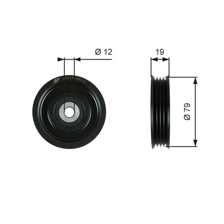 ROLA INTINZATOR CUREA TRANSMISIE GATES T39184 - Compatibil cu NISSAN, RENAULT, RENAULT TRUCKS