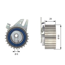 Rola intinzator curea distributie Gates T43043