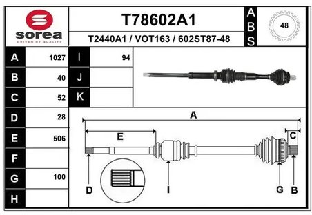 PLANETARA EAI T78602A1 - Compatibil cu VOLVO