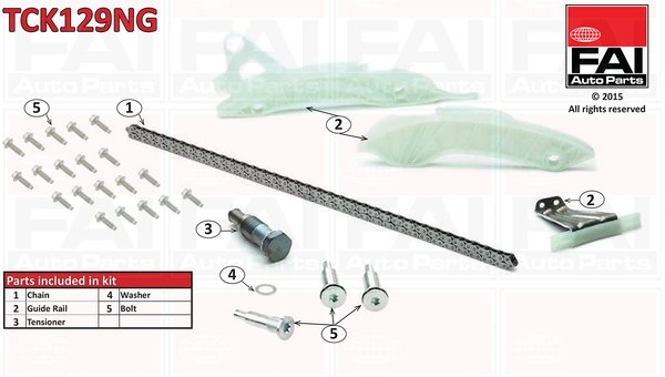 SET DISTRIBUTIE LANT FAI AUTOPARTS TCK129NG - Compatibil cu BMW, CITROEN, DS, DS (CAPSA), MINI, OPEL, PEUGEOT, PEUGEOT (DF-PSA),