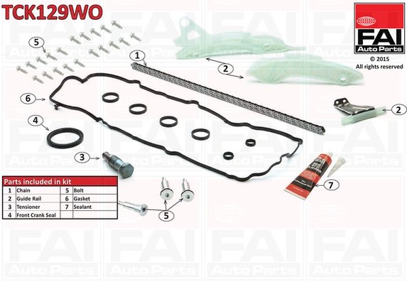 SET DISTRIBUTIE LANT FAI AUTOPARTS TCK129WO - Compatibil cu BMW, CITROEN, DS, DS (CAPSA), MINI, OPEL, PEUGEOT, PEUGEOT (DF-PSA),