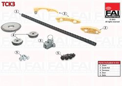 SET DISTRIBUTIE LANT FAI AUTOPARTS TCK3 - Compatibil cu ALFA ROMEO, FIAT, OPEL, VAUXHALL