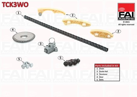 SET DISTRIBUTIE LANT FAI AUTOPARTS TCK3WO - Compatibil cu OPEL, VAUXHALL