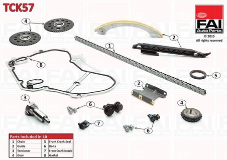 SET DISTRIBUTIE LANT FAI AUTOPARTS TCK57 - Compatibil cu OPEL, SAAB, VAUXHALL