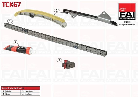 SET DISTRIBUTIE LANT FAI AUTOPARTS TCK67 - Compatibil cu MINI, SUBARU, TOYOTA