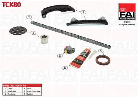 SET DISTRIBUTIE LANT FAI AUTOPARTS TCK80 - Compatibil cu CITROEN, DAIHATSU, PEUGEOT, SUBARU, TOYOTA