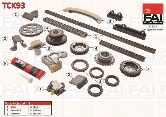 SET DISTRIBUTIE LANT FAI AUTOPARTS TCK93 - Compatibil cu SUZUKI