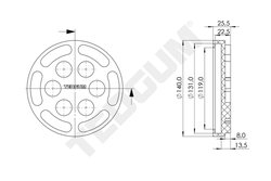 TAMPON CRIC HIDRAULIC TEDGUM TED44262 - Piesa auto compatibila cu mai multe marci