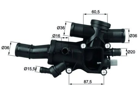 TERMOSTAT LICHID RACIRE MAHLE TH 44 83 - Compatibil cu CITROEN, FIAT, FORD, LANCIA, PEUGEOT, VOLVO