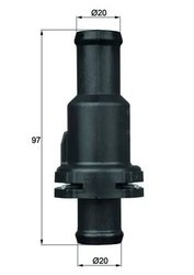 TERMOSTAT LICHID RACIRE MAHLE TH 5 75 - Compatibil cu AUDI, SEAT, SKODA, VW