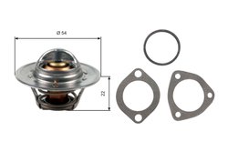 TERMOSTAT LICHID RACIRE GATES TH12792G1 - Compatibil cu FORD, FORD USA, ISUZU, MAZDA, OPEL, VOLVO