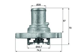 Termostat lichid racire MAHLE TI 122 87D