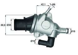 Termostat lichid racire MAHLE TI 125 88