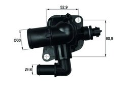 TERMOSTAT LICHID RACIRE MAHLE TI 150 88 - Compatibil cu ALFA ROMEO, CHEVROLET, CITROEN, FIAT, FORD, OPEL, PEUGEOT, SUZUKI, VAUXH