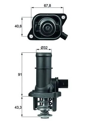 Termostat lichid racire MAHLE TI 16 105