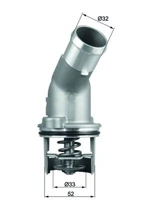 TERMOSTAT LICHID RACIRE MAHLE TI 205 92D - Compatibil cu AUDI