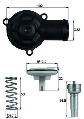 Termostat lichid racire MAHLE TI 220 87D