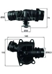 TERMOSTAT LICHID RACIRE MAHLE TI 233 88 - Compatibil cu BMW, LAND ROVER, OPEL