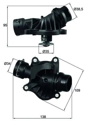 Termostat lichid racire MAHLE TI 234 88