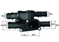 TERMOSTAT LICHID RACIRE MAHLE TM 2 105 - Compatibil cu AUDI, SKODA, VW