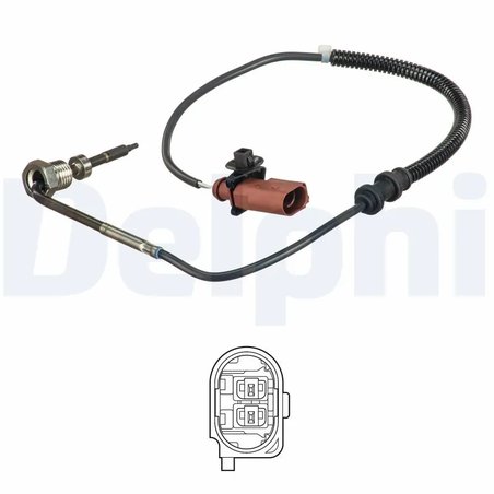 SENZOR TEMPERATURA GAZE EVACUARE DELPHI TS30247 - Compatibil cu AUDI, SEAT, SKODA, VW
