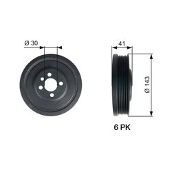 Fulie arbore cotit / vibrochen Gates TVD1001