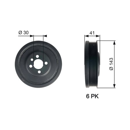 Fulie arbore cotit / vibrochen Gates TVD1001