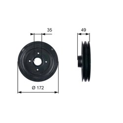 Fulie arbore cotit / vibrochen Gates TVD1123