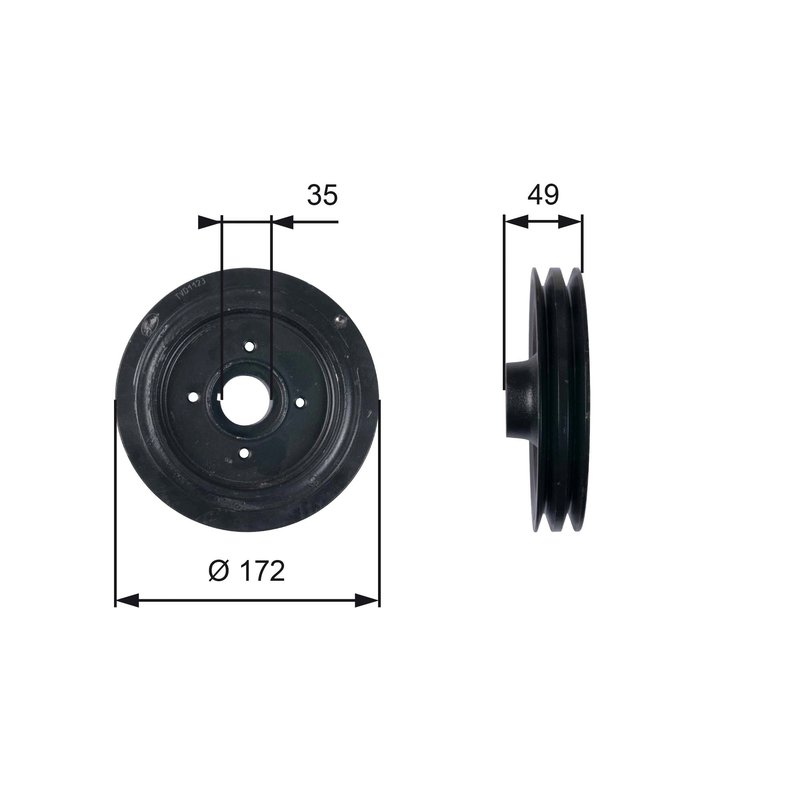 Fulie arbore cotit / vibrochen Gates TVD1123