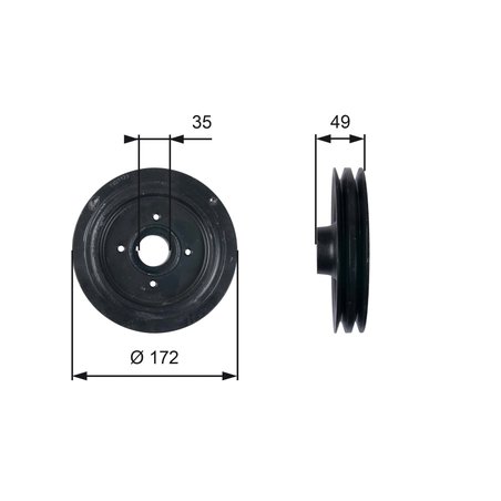 Fulie arbore cotit / vibrochen Gates TVD1123