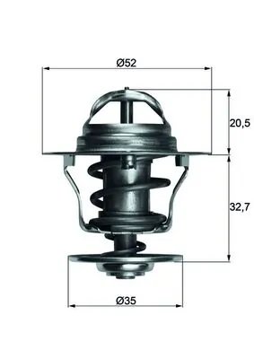 Termostat lichid racire MAHLE TX 12 88D
