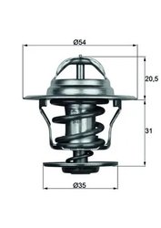 TERMOSTAT LICHID RACIRE MAHLE TX 15 84D - Compatibil cu AUDI, BARKAS, SEAT, VW, WARTBURG