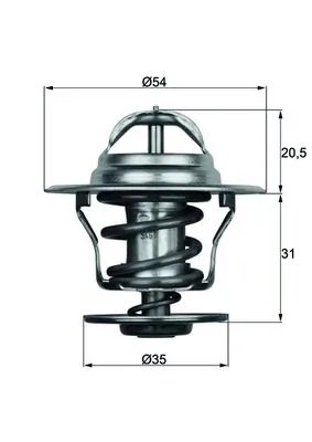 Termostat lichid racire MAHLE TX 15 87D