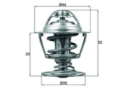 TERMOSTAT LICHID RACIRE MAHLE TX 173 88D - Compatibil cu CITROEN, JAGUAR, MAN, PEUGEOT