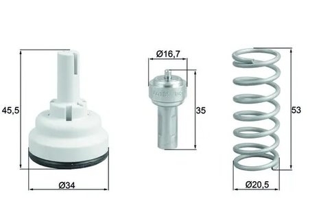 TERMOSTAT LICHID RACIRE MAHLE TX 182 87D - Compatibil cu VW