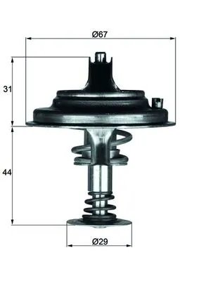 Termostat lichid racire MAHLE TX 26 80D1