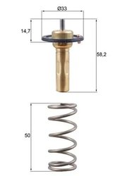 TERMOSTAT LICHID RACIRE MAHLE TX 265 89D - Compatibil cu FORD, VOLVO