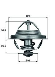 TERMOSTAT LICHID RACIRE MAHLE TX 27 80D - Compatibil cu ALPINA, BMW