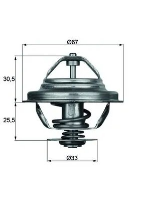 Termostat lichid racire MAHLE TX 27 80D