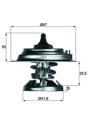 TERMOSTAT LICHID RACIRE MAHLE TX 29 80D - Compatibil cu MERCEDES-BENZ, PUCH, SSANGYONG
