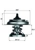 TERMOSTAT LICHID RACIRE MAHLE TX 29 80D - Compatibil cu MERCEDES-BENZ, PUCH, SSANGYONG