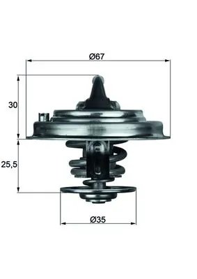 TERMOSTAT LICHID RACIRE MAHLE TX 30 87D - Compatibil cu AUDI, BMW, JAGUAR, SKODA, VW