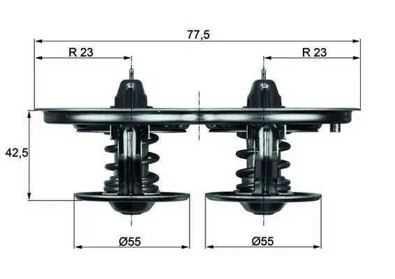 TERMOSTAT LICHID RACIRE MAHLE TX 32 75D - Compatibil cu SCANIA